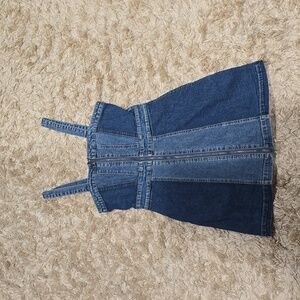 Wild Fable Demin Patchwork Mini Pinafore Jean Dress